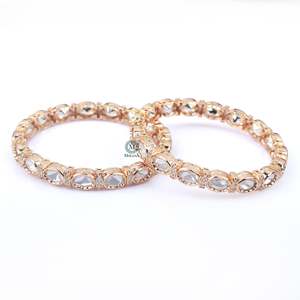 Trivika Gold Plated Copper Brass Ethnic Designer Bangles - Product Image 4