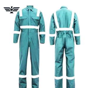 Combinaison de travail réfléchissante de sécurité, uniforme de protection industrielle, combinaison une pièce haute visibilité avec bande réfléchissante - Product Image 1