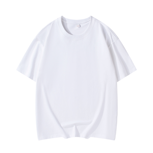 Camiseta informal de manga corta con cuello redondo, de algodón, de color sólido, extragrande para hombre, la más vendida y de mayor tendencia, para venta en línea. - Product Image 3