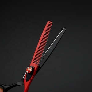 Juego profesional de tijeras de peluquero de acero inoxidable de 6 pulgadas con anillo de dedo extraíble para herramientas de corte de cabello y - Product Image 5