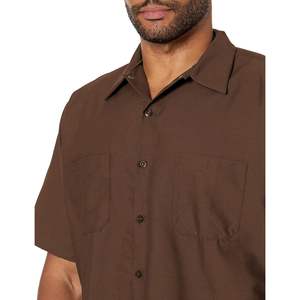 Custom Men's Short Sleeve Enhanced Visibility Work <b>Shirt</b> 100% Cotton Breathable <b>Flame</b> Retardant Workwear with EN Certificate - Product Image 5