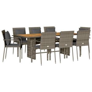 Ensemble de salle à manger de jardin gris foncé - Product Image 2