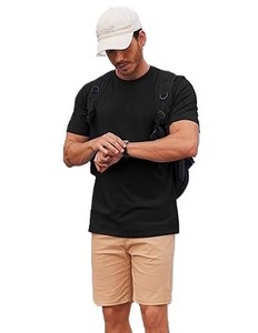 T-shirts Homme Vierge 100% Coton Col Rond Manches Courtes Personnalisables Logo Hip Hop Séchage Rapide Respirant pour Gym et Fitness – Vente en Gros - Product Image 4