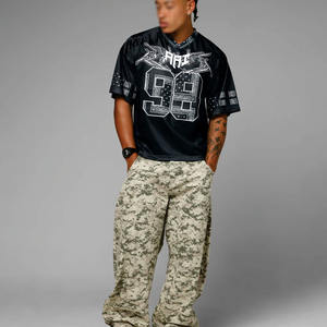 Camiseta Deportiva Unisex Negra de Fútbol Americano 2026, Personalizable por Sublimación, Estilo Urbano, Manga Corta, OEM, Marca Privada, Venta al Por Mayor - Product Image 2