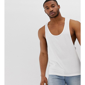 <b>Men's</b> <b>White</b> Solid Color Cotton Tank Top O-Neck Casual Sleeveless <b>Vest</b> Knitted Fit - Product Image 1