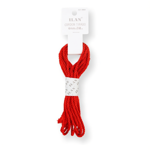 Cordoncino Rosso ILAN Tirado 4mmx5M per Artigianato e Cucito - Product Image 2