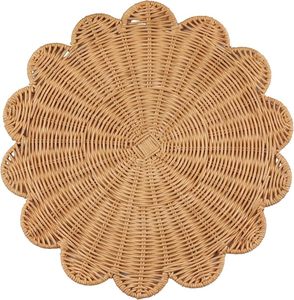 Set de table rond en rotin tressé naturel, tapis de table écologique, décoration de table à manger, fabricant en gros - Product Image 4
