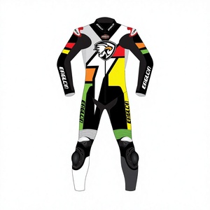 Unisex Custom Made Khaksar Brand Motorbike Track Racing Full Sleeve Jumpsuit/Traje Biker OEM CE <b>Protector</b> All Seasons - Product Image 1