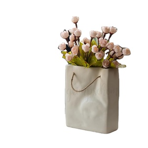 แจกันพอร์ซเลนเซรามิกทรงสูงสำหรับตกแต่งบ้านแจกันดอกไม้เคลือบด้านดีไซน์โบราณสำหรับ2025 - Product Image 1