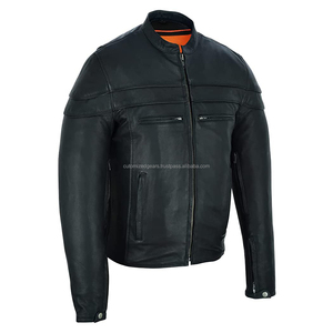 OEM Custom Leather Jackets for Men <b>Black</b> Biker Design Stylish Outerwear for Motorcycle Riders & Urban Fashion Men's Jackets - Product Image 6
