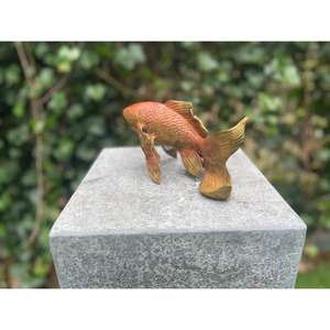 Escultura de Pez de Bronce, Artesanía Metálica Creativa, Precio al por Mayor, Decoración Moderna para Sala de Estar y Hogar - Product Image 2