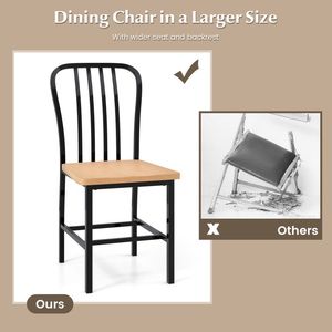 Set di 2 Sedie da Pranzo Senza Braccioli con Schienale a Fuso e Seduta Ergonomica - Product Image 4
