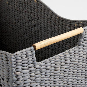 Cesta de Almacenamiento Rectangular Minimalista Tejida a Mano con Hierba Marina, Contenedor Decorativo Ecológico para el Hogar, Moderno para Sala de Estar - Product Image 5