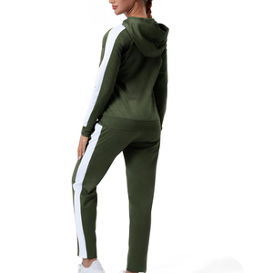 <b>HI</b>-GLOW High Quality Women's 2026 Custom Logo Vintage Style Two-Piece Solid Viscose/Polyester Autumn Tracksuit Set Oversize - Product Image 4