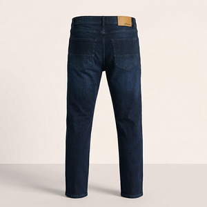 Pantalon en jean droit décontracté pour homme, 99 % coton, 1 % élasthanne, coupe ajustée, automne/été, délavé, léger, confortable, privé - Product Image 2