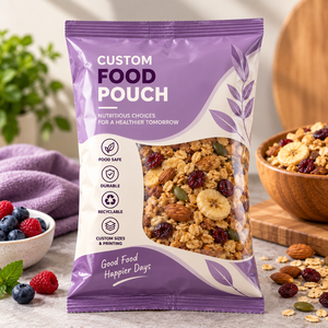 ถุงซีลสามด้านแบบตั้งได้ EcoRev ECO35 เกรดอาหาร ผลิตจากวัสดุ BOPP เคลือบกันความชื้น รีไซเคิลได้ พิมพ์ดิจิทัล สำหรับขนมขบเคี้ยว - Product Image 4