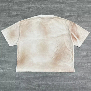 Camiseta de algodón para hombre al por mayor OEM/ODM, 230 g/m², unisex, corte holgado, con impresión de logotipo personalizado, diseño liso. - Product Image 2