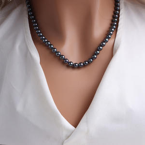 Collar de Perlas Azules Shi para Mujer, Estilo Ligero y Lujoso, Cadena para Clavícula de Alta Gama, Mismo Estilo que los Bloggers - Product Image 3