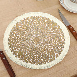 แผ่นปูโต๊ะปอกระเจาแบบยั่งยืนแผ่นรองจานแบบย่อยสลายได้ทำจากเส้นใยธรรมชาติสำหรับบ้านที่เป็นมิตรต่อสิ่งแวดล้อม - Product Image 4