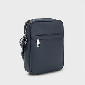 Saffiano Leather Messenger Bag <b>Men</b> Small Crossbody Shoulder Pouch Zipper Storage Pocket Casual Business Travel Bag - Product Image 3