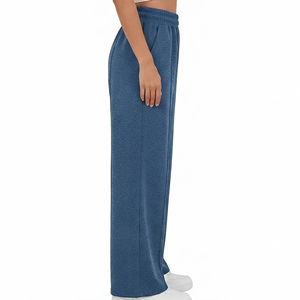 2026 New Arrived Fashionable Streetwear Oversized Sweatpants 100% Cotton Fleece Elastic Waistband Wide Leg <b>Joggers</b> For <b>Women</b> - Product Image 5