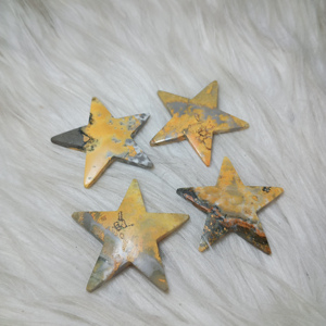 Venta al por mayor Natural Indonesia Bumble Bee jaspe cabujón de alta calidad 30-50mm forma de estrella cristal curativo hecho a mano pulido - Product Image 2