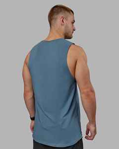 Men's O-Neck Solid <b>Mint</b> <b>Green</b> 100% Cotton Tank <b>Top</b> Breathable Knitted Sleeveless Casual Wear - Product Image 4