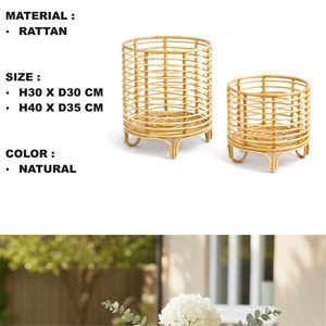 VASO REDONDO DE RATÁN 10 HANDICRAFT - Product Image 2