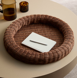 Meilleure Vente : Ensemble de 3 Plateaux de Service en Rotin Tressé Écologique Faits Main avec Logo Personnalisé - Product Image 5