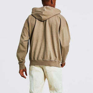 Conjunto de Sudadera con Capucha y Pantalones Deportivos de Algodón Vintage Oversize con Lavado Ácido para Hombre, Estilo Urbano - Product Image 3