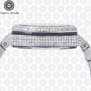 Montre de luxe pour homme en acier inoxydable Charm Jewells, cadran 40 mm, bracelet 20 cm, mouvement mécanique, étanche 10 bars, date automatique, fonction push - Product Image 3