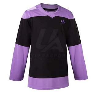 Maillot de hockey sur glace de haute qualité, best-seller, 100% polyester, respirant, écologique, antibactérien, coupe confortable pour le sport - Product Image 3