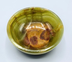 Bol de service rond en marbre onyx vert foncé, résistant au feu, moderne, pour cuisine, salle à manger, villa, salon, revêtement mural - Product Image 4