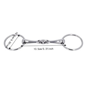 Bocado de Acero Inoxidable para Caballo, Duradero, Resistente a la Corrosión, Diseño de Eslabones Sueltos, Eslabones Articulados Flexibles - Product Image 2