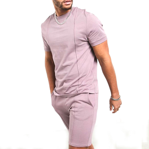 T-shirts d'été pour hommes de haute qualité, à manches courtes, coupe oversize, motif uni, séchage rapide, 100 % coton, ensemble short inclus 2026 - Product Image 3