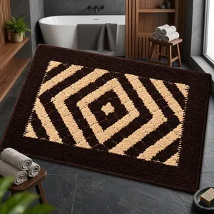 Alfombra de Entrada Lavable de Microfibra Tejida con Diseño de Objetivo en Color Café Beige, 1200 GSM, para Hogares, Dormitorios, Salas de Estar y Oficinas - Product Image 3