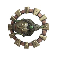 Artesanía de Buda en Hierro de Diseño Tradicional de Alta Calidad, Decoración de Pared para el Hogar, Ecológica, Lista para Comprar