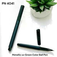 Stylo bille métallique bleu avec revêtement UV, élégant et professionnel, stylo à bille en métal de luxe, logo personnalisé, stylo gel de marque