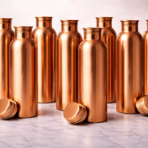 <b>Copper</b> <b>bottle</b> for pure <b>drinking</b> experience ayurvedic health drinkware eco friendly reusable leak proof for daily hydration - Product Image 1