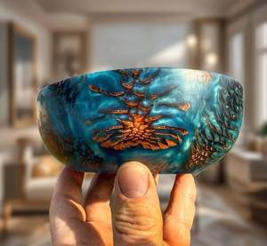 Bol à salade en résine de haute qualité, disponible en plusieurs couleurs et styles de personnalisation, idéal pour servir et comme vaisselle de table. - Product Image 4