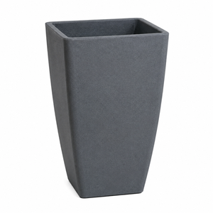 Pot de fleurs moderne en plastique sablé de haute qualité, auto-arrosant, durable, écologique, léger, grand et haut, de forme carrée - Product Image 1