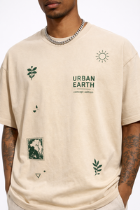 เสื้อยืดโอเวอร์ไซส์ผู้ชาย ผ้าฝ้าย พิมพ์ลายธรรมชาติ สไตล์สตรีทแวร์ลำลอง ทรงหลวม ใส่สบาย สำหรับฤดูร้อน สไตล์รักษ์โลก ขายส่ง - Product Image 4