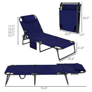 Piscina pieghevole e spiaggia Chaise Lounge per campeggio-lettino portatile - Product Image 4