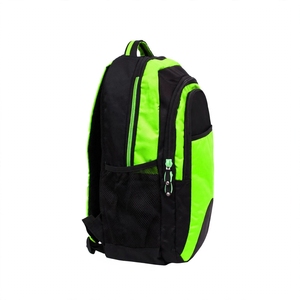 Sac à dos unisexe vert néon et noir, 2 compartiments zippés, sac de voyage, d'école ou de sport, 30-40L, résistant à l'eau, avec coussin d'air - Product Image 3