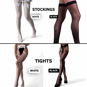 Bodystocking résille transparent avec conception d'entrejambe ouvert et bas de cuisse-Lingerie en maille une pièce sensuelle fétiche - Product Image 5