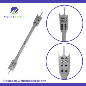 Jauge de hauteur dentaire professionnelle en acier inoxydable 0,18 mm – Instruments personnalisés réutilisables de haute qualité – Fabricant Sialkot Pakistan - Product Image 5