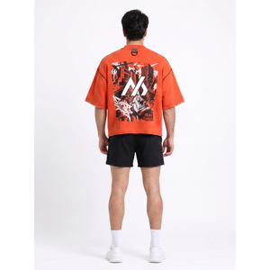เสื้อยืดทรงบ็อกซี่ครอปผ้าเฟรนช์เทอร์รี่หนา 450GSM สำหรับผู้ชาย สไตล์สตรีทแวร์สุดหรู ลุควินเทจ พร้อมพิมพ์ลายพัฟฟ์ รับผลิตตามแบบ OEM - Product Image 2