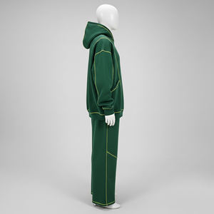 Ensemble deux pièces imprimé avec strass, coupe ample et oversize, en molleton épais, grande taille, pour l'hiver - Product Image 3