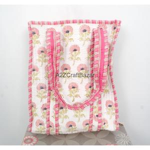 Petits sacs fourre-tout en coton personnalisés en velours, imprimés à la main, pour femmes, mode été-printemps - Product Image 4