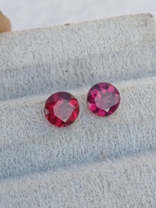 Granat Rhodolite Naturel Rose Framboise Couleurs Bio Pierre Précieuse Ronde de 6mm du Rajasthan pour la Fabrication de Bijoux - Product Image 2